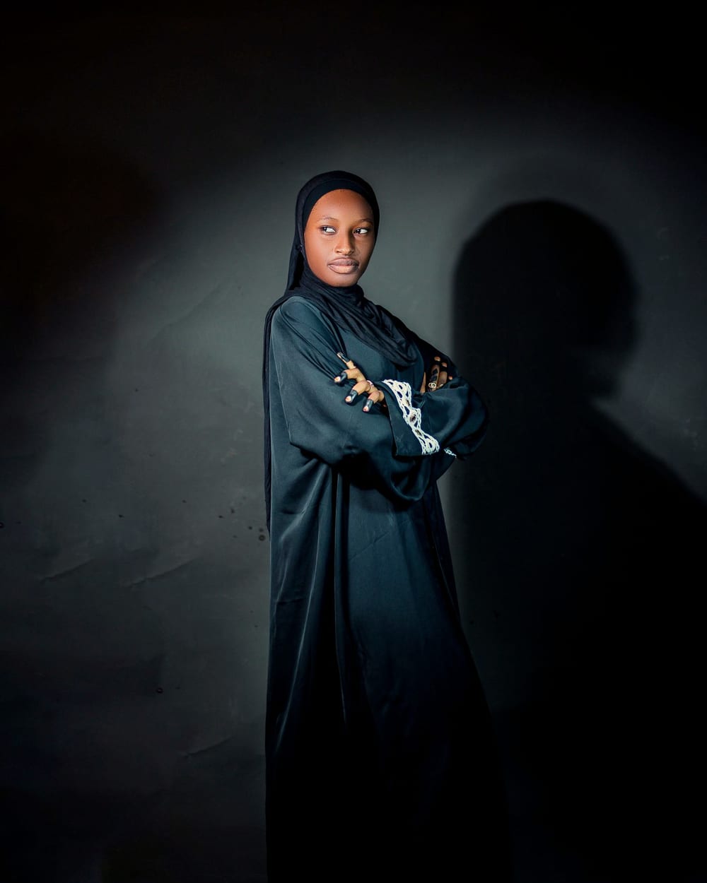 Abaya Crepe with Attached Vest and pockets