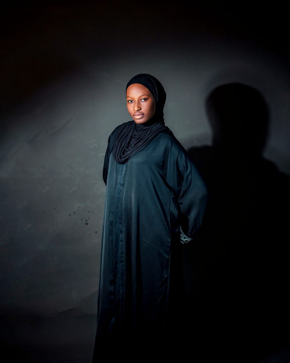Abaya with satin on Sides